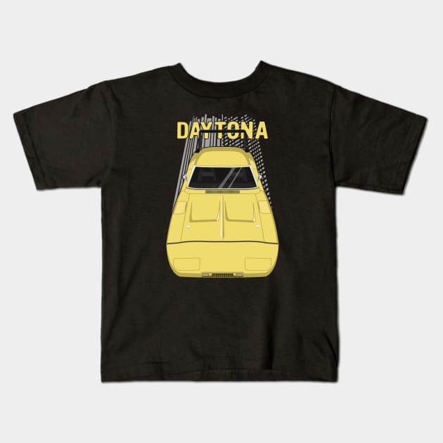 Dodge Charger Daytona 1969 - yellow Kids T-Shirt by V8social